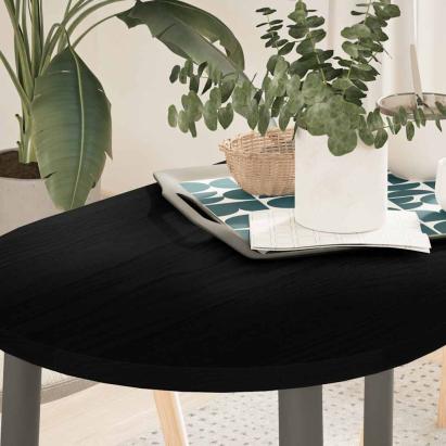 Blat de masă maro închis 100x50x2 cm lemn masiv de stejar oval GartenMobel Dekor