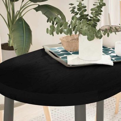Blat de masă maro închis 100x50x4 cm lemn masiv de stejar oval GartenMobel Dekor