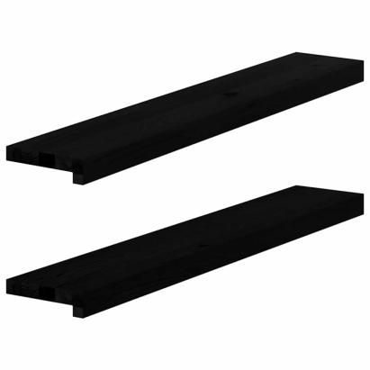 Pervaz 2 buc lemn masiv de Maro închis 90x15x2 cm GartenMobel Dekor