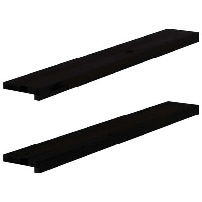 Pervaz 2 buc lemn masiv de Maro închis 110x15x2 cm GartenMobel Dekor