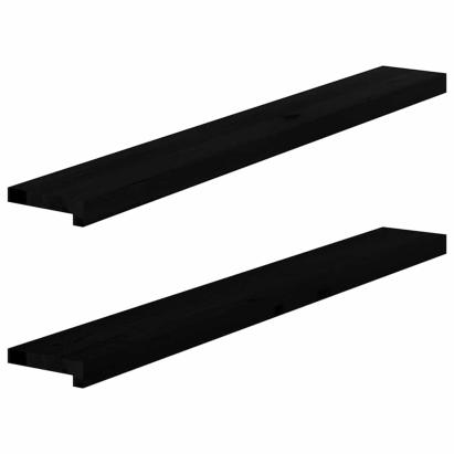 Pervaz 2 buc lemn masiv de Maro închis 120x15x2 cm GartenMobel Dekor