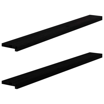 Pervaz 2 buc lemn masiv de Maro închis 140x15x2 cm GartenMobel Dekor