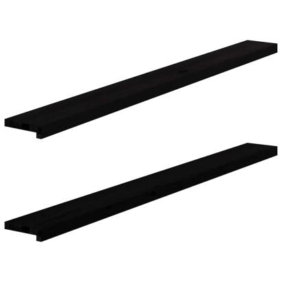 Pervaz 2 buc lemn masiv de Maro închis 160x15x2 cm GartenMobel Dekor