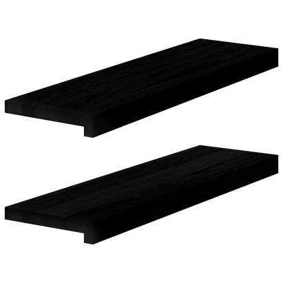 Pervaz 2 buc lemn masiv de Maro închis 70x20x2 cm GartenMobel Dekor