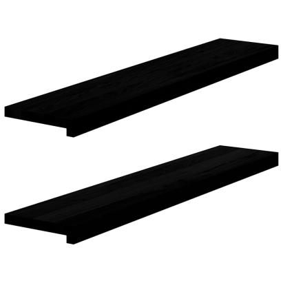 Pervaz 2 buc lemn masiv de Maro închis 100x20x2 cm GartenMobel Dekor