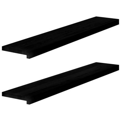 Pervaz 2 buc lemn masiv de Maro închis 110x20x2 cm GartenMobel Dekor