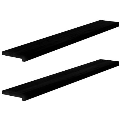 Pervaz 2 buc lemn masiv de Maro închis 140x20x2 cm GartenMobel Dekor