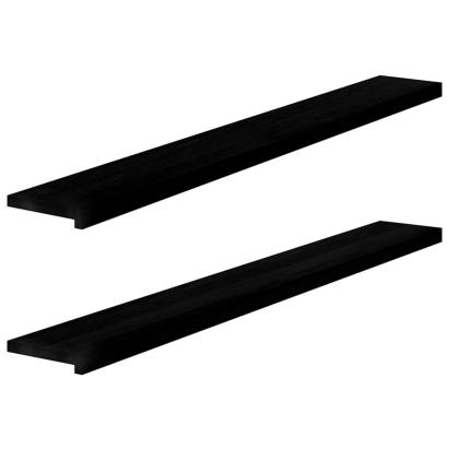 Pervaz 2 buc lemn masiv de Maro închis 160x20x2 cm GartenMobel Dekor