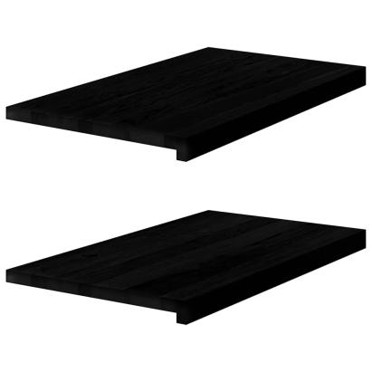 Glafuri 2 buc maro închis 70x40x2 cm lemn masiv de stejar GartenMobel Dekor
