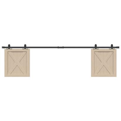 Set uși glisante pentru dulap 200 cm oțel carbon GartenMobel Dekor