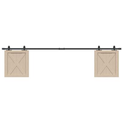 Set uși glisante pentru dulap 213 cm oțel carbon GartenMobel Dekor