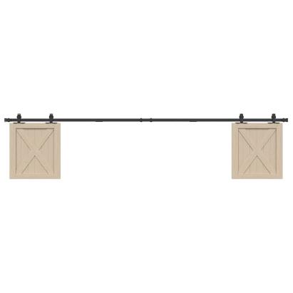 Set uși glisante pentru dulap 244 cm oțel carbon GartenMobel Dekor