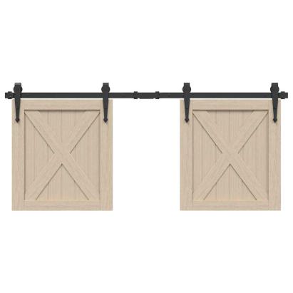Set uși glisante pentru dulap 122 cm oțel carbon GartenMobel Dekor