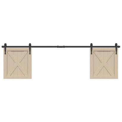 Set uși glisante pentru dulap 183 cm oțel carbon GartenMobel Dekor