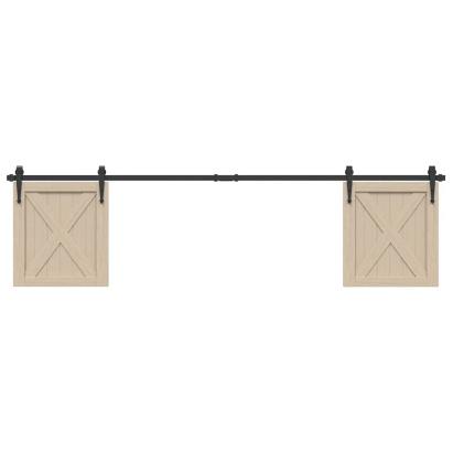 Set uși glisante pentru dulap 200 cm oțel carbon GartenMobel Dekor