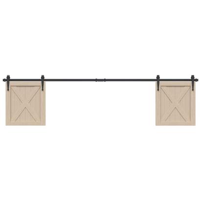 Set uși glisante pentru dulap 213 cm oțel carbon GartenMobel Dekor