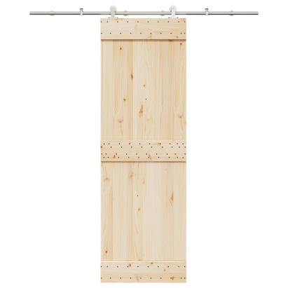 Set piese pentru ușă glisantă, argintiu, 200 cm oțel inoxidabil GartenMobel Dekor