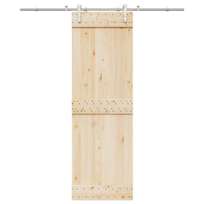Set piese pentru ușă glisantă, argintiu, 200 cm oțel inoxidabil GartenMobel Dekor