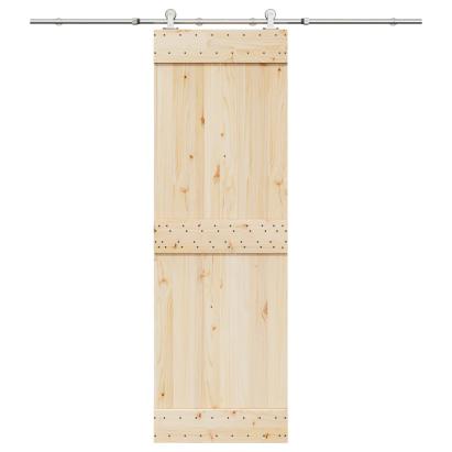 Set piese pentru ușă glisantă, argintiu, 200 cm oțel inoxidabil GartenMobel Dekor