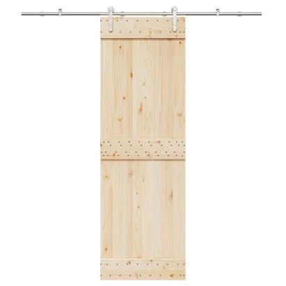 Set piese pentru ușă glisantă, argintiu, 200 cm oțel inoxidabil GartenMobel Dekor