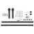 Set feronerie pentru ușă glisantă, negru, 183 cm, oțel GartenMobel Dekor
