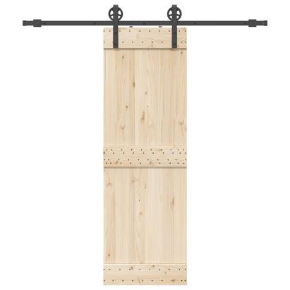 Set feronerie pentru uși glisante, negru, 200 cm, oțel GartenMobel Dekor