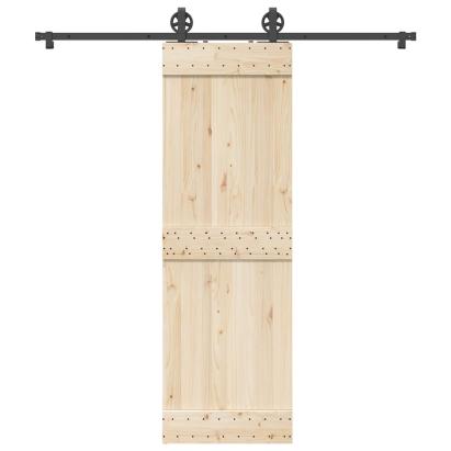 Set feronerie pentru uși glisante, negru, 200 cm, oțel GartenMobel Dekor