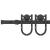 Set feronerie pentru ușă glisantă, negru, 183 cm, oțel GartenMobel Dekor