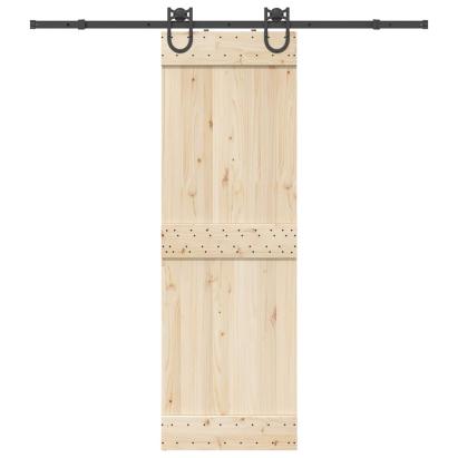 Set feronerie pentru uși glisante, negru, 200 cm, oțel GartenMobel Dekor
