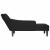 Sezlong cu cotiera dreapta catifea neagra GartenMobel Dekor