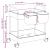 Cărucior de depozitare cu 2 niveluri transparent acrilic GartenMobel Dekor