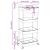 Cărucior de depozitare cu 4 niveluri, transparent acrilic GartenMobel Dekor
