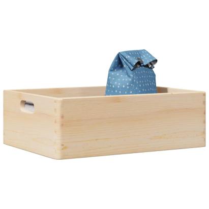 Cutie din lemn cu mânere 40x30x13 cm din lemn masiv de pin GartenMobel Dekor