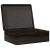 Cutie din lemn cu capac negru 40x30x13 cm lemn masiv de pin GartenMobel Dekor