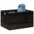 Cutie din lemn cu mânere negru 40x30x23 cm lemn masiv de pin GartenMobel Dekor