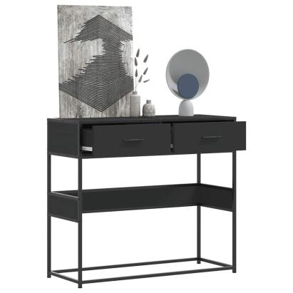 Măsuță consolă, negru, 90x35x80 cm, lemn prelucrat GartenMobel Dekor