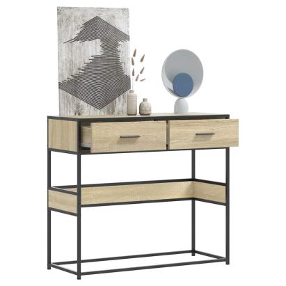 Măsuță consolă, stejar sonoma, 90x35x80 cm, lemn prelucrat GartenMobel Dekor