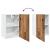 Dulap suspendat, lemn vechi, 40x31x60 cm, lemn prelucrat GartenMobel Dekor
