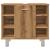 Dulap pentru baie stejar artizanal, 60x32x53,5cm lemn prelucrat GartenMobel Dekor