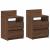 Noptiere 2 buc cu 2 sertare Stejar maro 40x33x60 cm GartenMobel Dekor