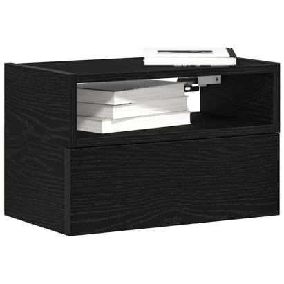Noptieră de perete, negru, 45x26x28,5 cm GartenMobel Dekor