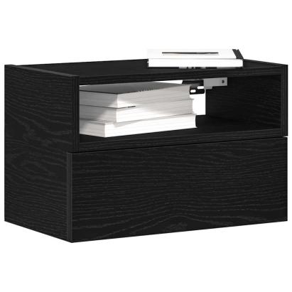 Noptiere de perete, 2 buc., negru, 45x26x28,5 cm GartenMobel Dekor