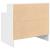 Noptiera cu sertar alb 51x31x47 cm GartenMobel Dekor