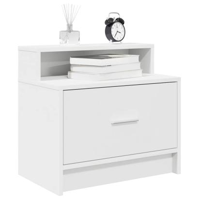 Noptiera cu sertar alb 51x31x47 cm GartenMobel Dekor
