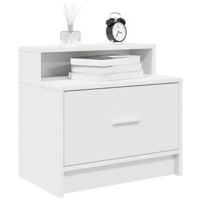 Noptiere cu sertar 2 buc Alb 51x31x47 cm GartenMobel Dekor