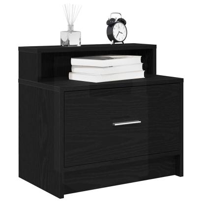Noptiera cu sertar stejar negru 51x31x47 cm GartenMobel Dekor