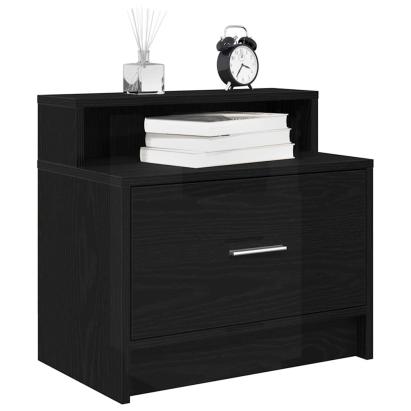 Noptiere cu sertar 2 buc stejar negru 51x31x47 cm GartenMobel Dekor