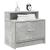 Noptiere cu sertar 2 buc gri beton 51x31x47 cm GartenMobel Dekor