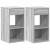 Noptiere cu sertar 2 buc Gri Sonoma 35x34x66,5 cm GartenMobel Dekor