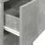 Suport turn computer cu sertar gri beton 30x44x74 cm GartenMobel Dekor